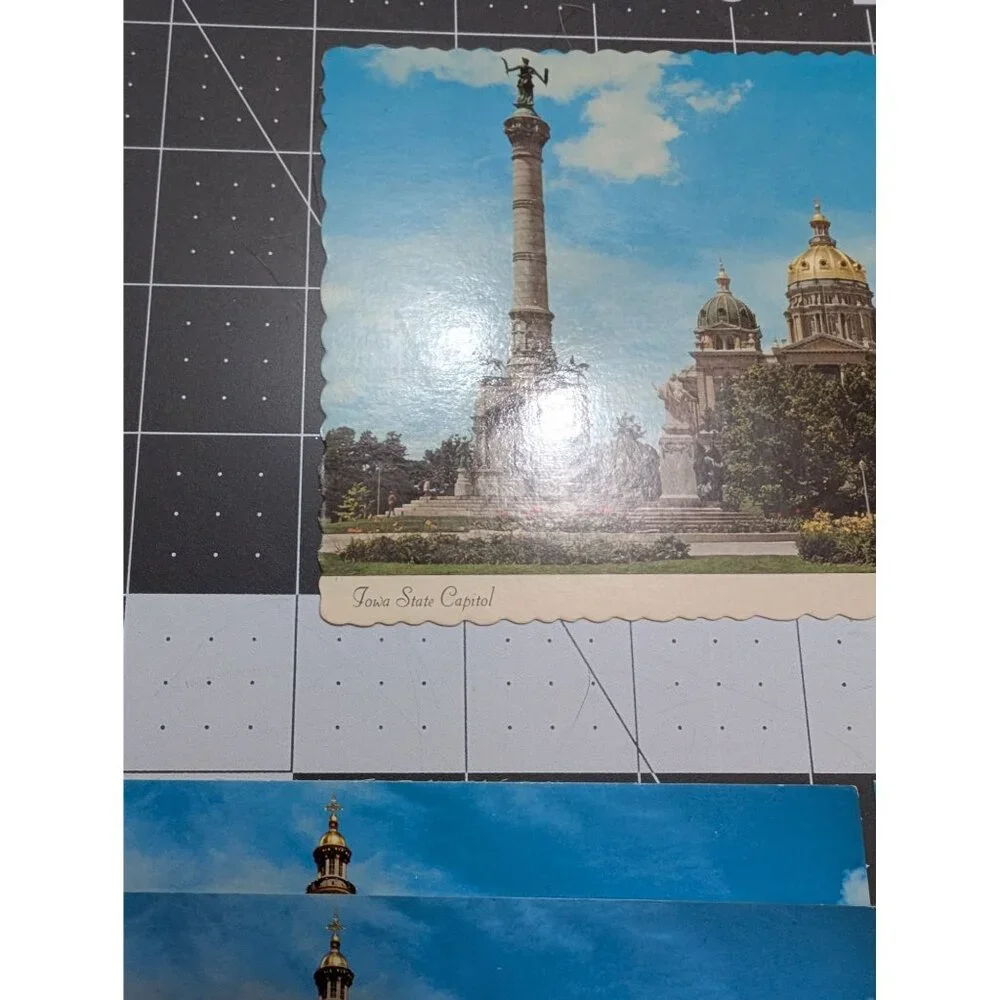 Iowa State‎ Capital Postcards Lot 6 crimped edges fawn 19c stamp unmailed